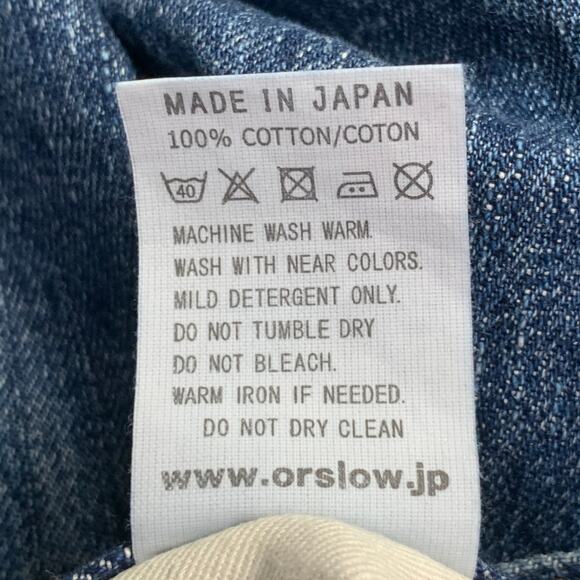 ORSLOW Size XL 107 Indigo Selvedge Denim Slim Straight Jeans - Picture 6 of 7